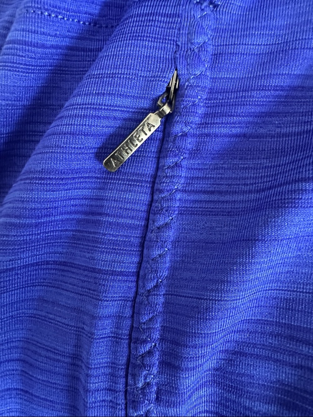 Athleta bathing suit set-blue swim top, shorts set with rashguard top - Picture 8 of 8
